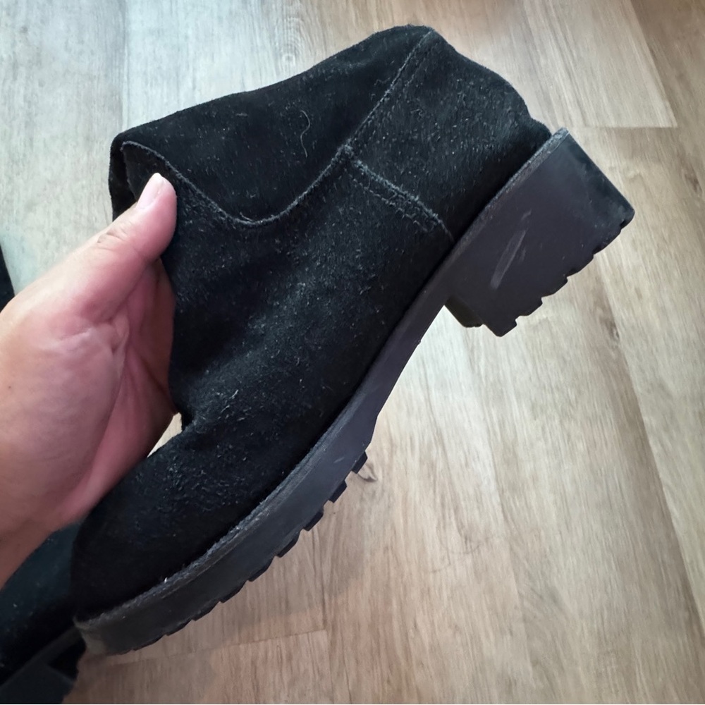 Tory Burch Wayland Tall Black Suede Boot Size 9 - Picture 7 of 12